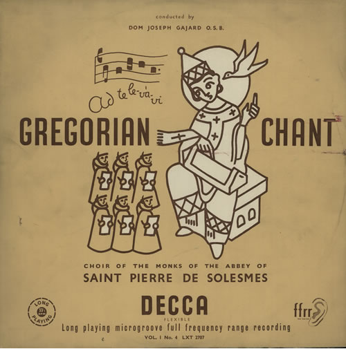 Saint Pierre De Solesmes Gregorian Chant Vol. 1 No. 4: Alleluias, Offertories, Tract, Communions vinyl LP album (LP record) UK XBILPGR639303