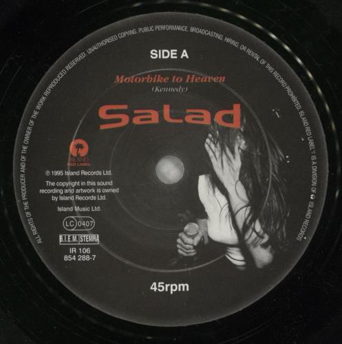 Salad Motorbike To Heaven 7" vinyl single (7 inch record / 45) UK SAA07MO889690
