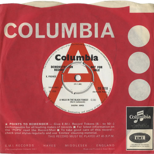 Salena Jones A Walk In The Black Forest 7" vinyl single (7 inch record / 45) UK SJ107AW449791