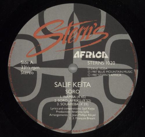 Salif Keita Soro vinyl LP album (LP record) UK SLFLPSO498264