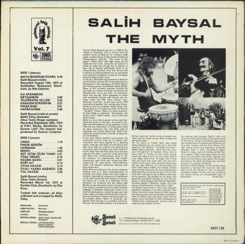 Salih Baysal The Myth vinyl LP album (LP record) UK 4EXLPTH796003
