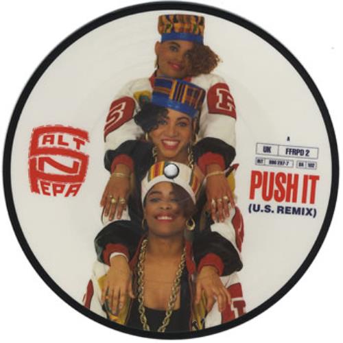 Salt N Pepa Push It 7" vinyl picture disc (7 inch picture disc single) UK S-P7PPU379555