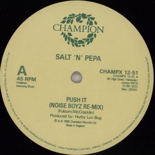 Salt N Pepa Push It 12" vinyl single (12 inch record / Maxi-single) UK S-P12PU751742