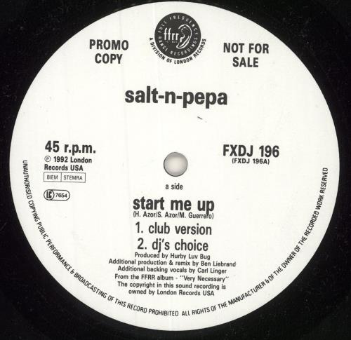 Salt N Pepa Start Me Up 12" vinyl single (12 inch record / Maxi-single) UK S-P12ST748293