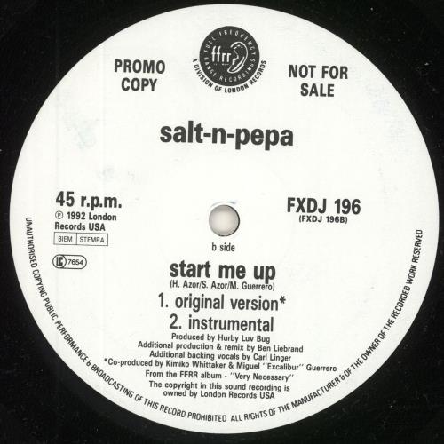 Salt N Pepa Start Me Up 12" vinyl single (12 inch record / Maxi-single) UK S-P12ST748293