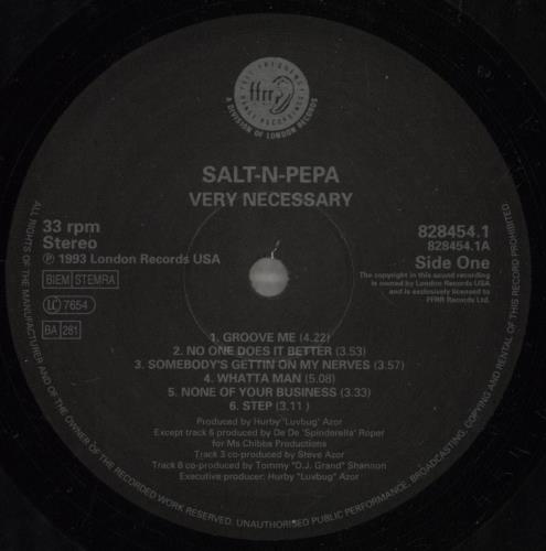 Salt N Pepa Very Necessary vinyl LP album (LP record) German S-PLPVE788762