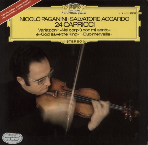 Salvatore Accardo Paganini: 24 Capricci / Variazioni 2-LP vinyl record set (Double LP Album) UK 9CX2LPA868481