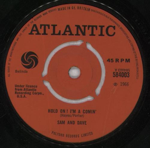 Sam & Dave Hold On! I'm A Comin' 7" vinyl single (7 inch record / 45) UK SXD07HO578891