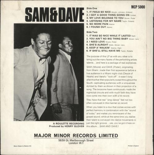 Sam & Dave Sam & Dave vinyl LP album (LP record) UK SXDLPSA734647