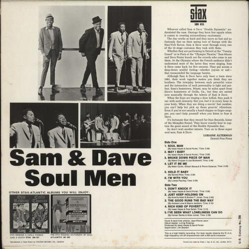 Sam & Dave Soul Men - VG vinyl LP album (LP record) UK SXDLPSO771799