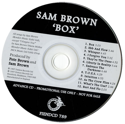 Sam Brown Box CD album (CDLP) UK BWNCDBO548502