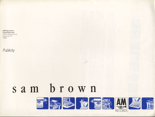 Sam Brown Stop media press pack US BWNPPST476721