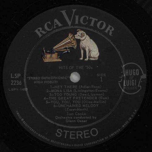 Sam Cooke Hits O The '50s vinyl LP album (LP record) US SAKLPHI882072