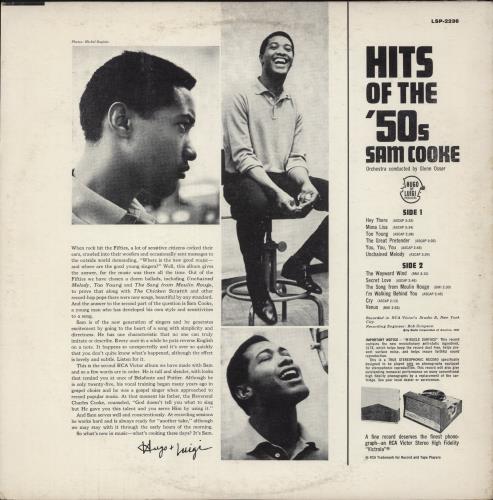 Sam Cooke Hits O The '50s vinyl LP album (LP record) US SAKLPHI882072