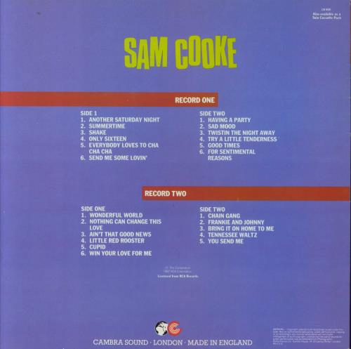 Sam Cooke Sam Cooke 2-LP vinyl record set (Double LP Album) UK SAK2LSA665269