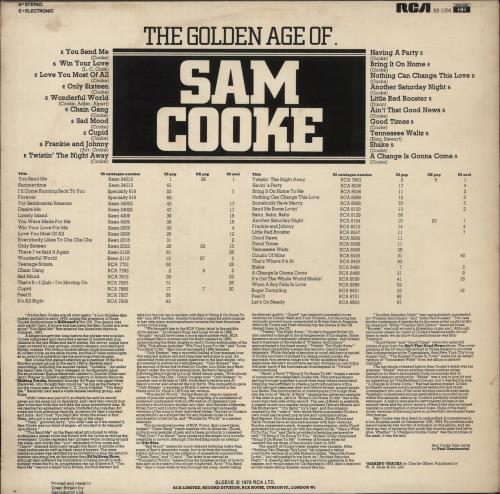 Sam Cooke The Golden Age Of Sam Cooke vinyl LP album (LP record) UK SAKLPTH281704