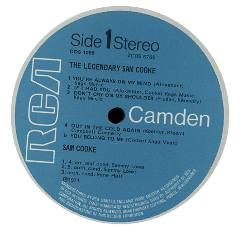 Sam Cooke The Legendary Sam Cooke vinyl LP album (LP record) UK SAKLPTH575300