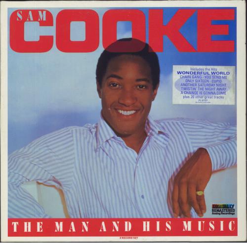 Sam Cooke The Man And His Music - Hype Sticker - EX 2-LP vinyl record set (Double LP Album) German SAK2LTH789984
