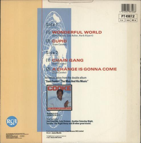 Sam Cooke Wonderful World EP 12" vinyl single (12 inch record / Maxi-single) UK SAK12WO93504