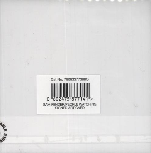 Sam Fender People Watching - Black & White Striped Vinyl + Autographed Art Card - Sealed vinyl LP album (LP record) UK 0BNLPPE863582