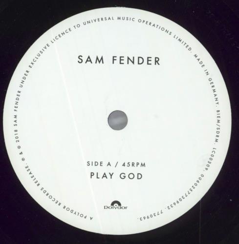 Sam Fender Play God 7" vinyl single (7 inch record / 45) UK 0BN07PL828689