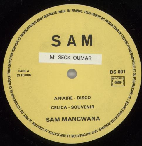 Sam Mangwana L'International Sam - Mangwana vinyl LP album (LP record) French 8A7LPLI881666