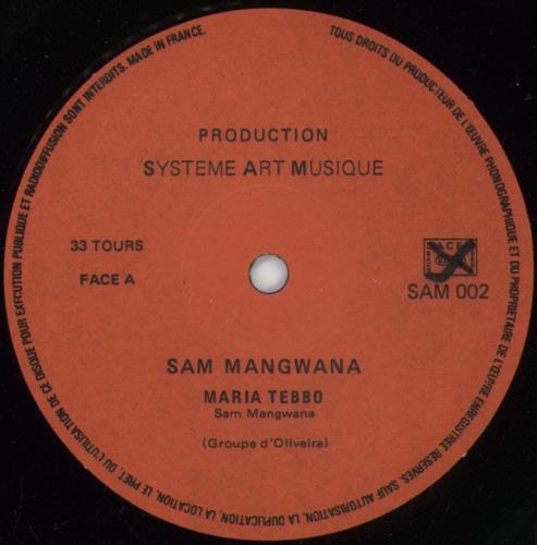 Sam Mangwana Maria Tebbo vinyl LP album (LP record) French 8A7LPMA881284