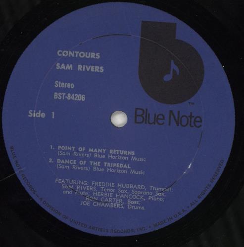Sam Rivers Contours - 'b' label vinyl LP album (LP record) US 1SRLPCO704877