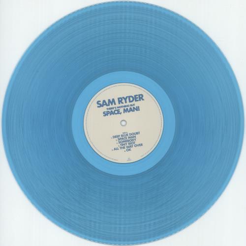 Sam Ryder There's Nothing But Space, Man! - Blue Vinyl - Autographed vinyl LP album (LP record) UK 5C6LPTH875128