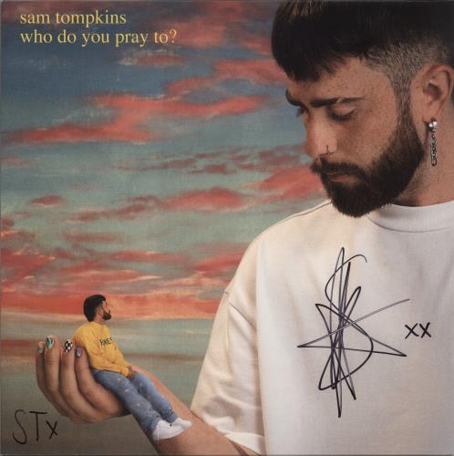 Sam Tompkins Who Do You Pray To? - Yellow Vinyl - Autographed 12" vinyl single (12 inch record / Maxi-single) UK 78912WH881212