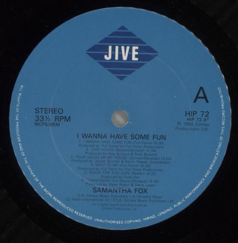 Samantha Fox I Wanna Have Some Fun vinyl LP album (LP record) UK FOXLPIW238200
