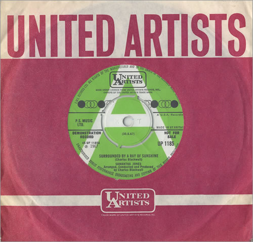 Samantha Jones Surrounded By A Ray Of Sunshine 7" vinyl single (7 inch record / 45) UK S1I07SU449406