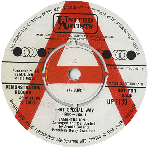 Samantha Jones That Special Way 7" vinyl single (7 inch record / 45) UK S1I07TH449429