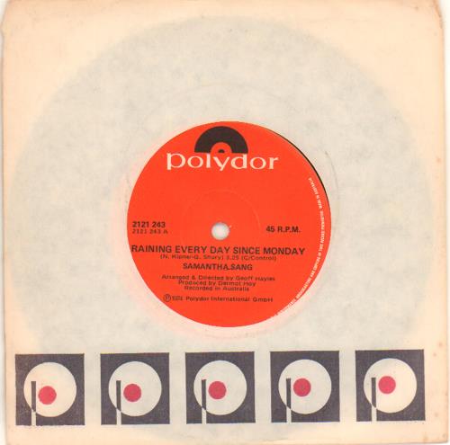 Samantha Sang Nothing In The World Like Love 7" vinyl single (7 inch record / 45) Australian NGS07NO666090