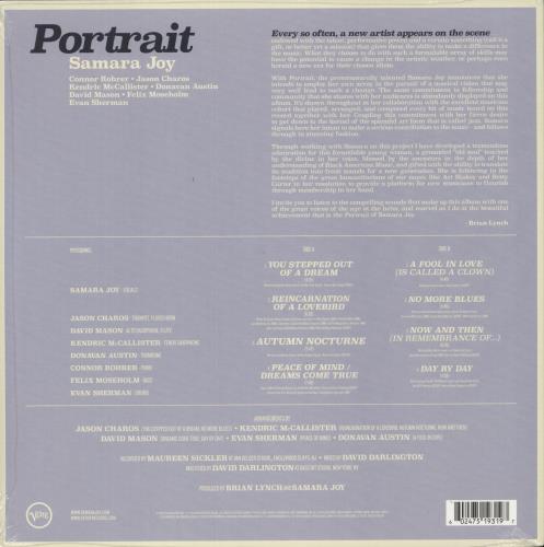 Samara Joy Portrait - Beige Opaque Vinyl - Sealed vinyl LP album (LP record) US 6GOLPPO879107