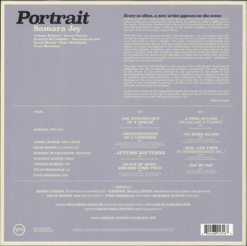 Samara Joy Portrait vinyl LP album (LP record) UK 6GOLPPO881754
