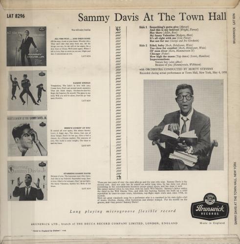 Sammy Davis Jr At Town Hall vinyl LP album (LP record) UK SJ5LPAT888015