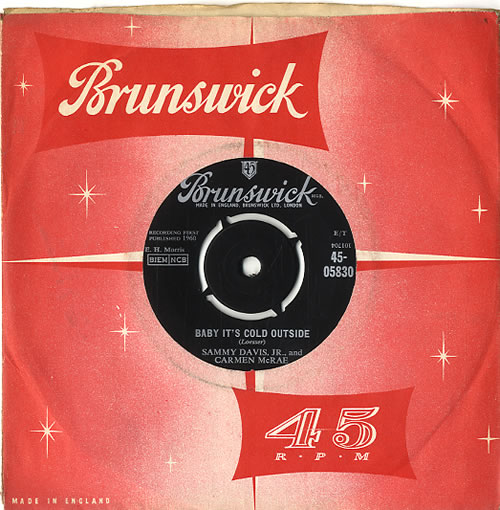 Sammy Davis Jr Baby It's Cold Outside 7" vinyl single (7 inch record / 45) UK SJ507BA613592