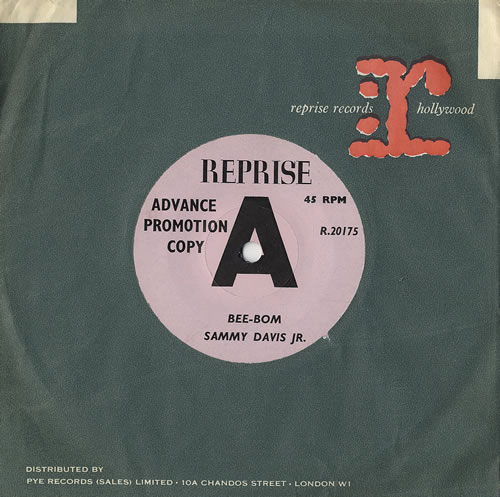 Sammy Davis Jr Bee-Bom 7" vinyl single (7 inch record / 45) UK SJ507BE480874