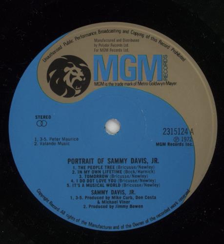 Sammy Davis Jr Portrait Of vinyl LP album (LP record) UK SJ5LPPO875035