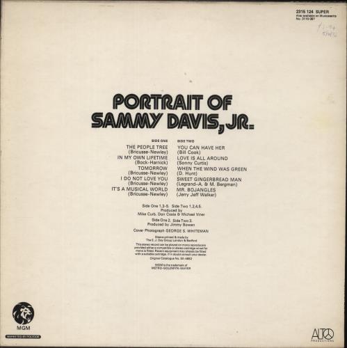 Sammy Davis Jr Portrait Of vinyl LP album (LP record) UK SJ5LPPO875035
