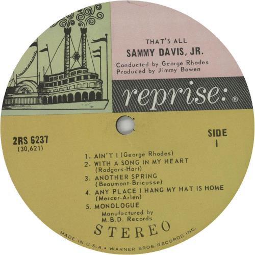 Sammy Davis Jr That's All! 2-LP vinyl record set (Double LP Album) US SJ52LTH649933