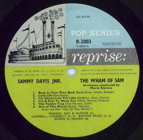 Sammy Davis Jr The Wham Of Sam vinyl LP album (LP record) UK SJ5LPTH376629