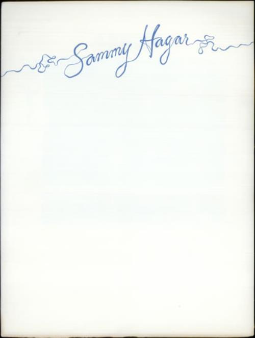 Sammy Hagar All Night Long media press pack US HGAPPAL535013