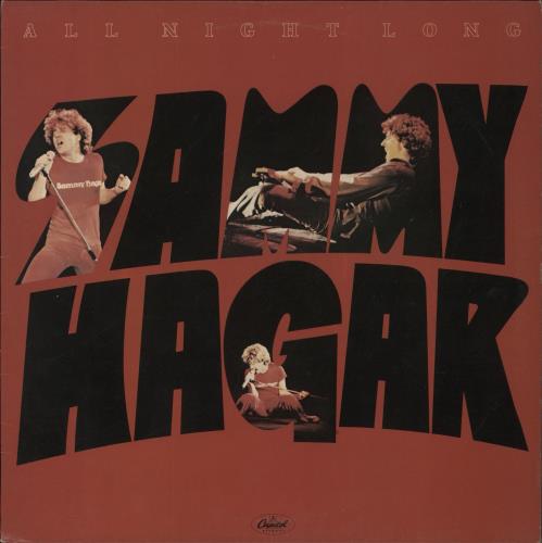 Sammy Hagar All Night Long vinyl LP album (LP record) US HGALPAL847256