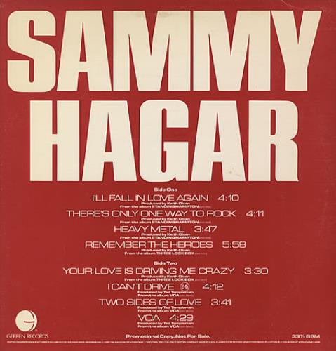 Sammy Hagar Pro Sampler vinyl LP album (LP record) US HGALPPR337405