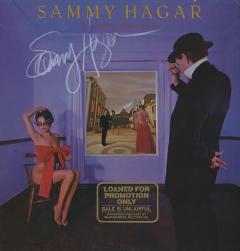 Sammy Hagar Standing Hampton - Autographed vinyl LP album (LP record) US HGALPST366973