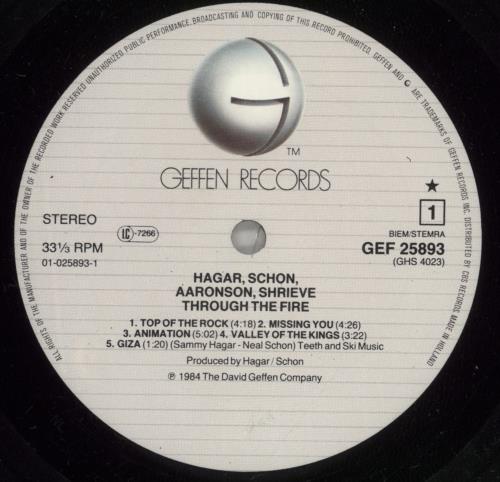 Sammy Hagar Through The Fire vinyl LP album (LP record) Dutch HGALPTH277514