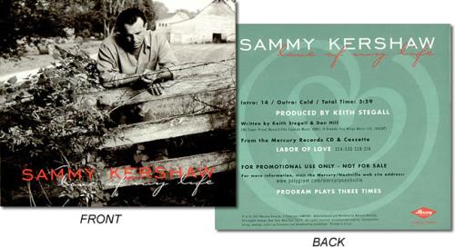 Sammy Kershaw Love Of My Life CD single (CD5 / 5") US KEWC5LO220335