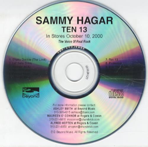 Sammy Hagar Ten 13 US Promo CDR acetate (166916)